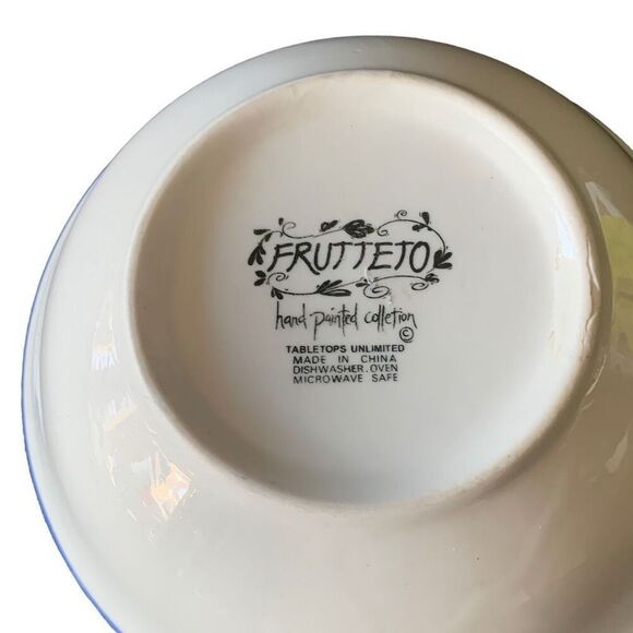 Pre Owned Tabletops Unlimited Hand Painted Frutteto Fruit Soup Bowl Classic - Picture 11 of 14